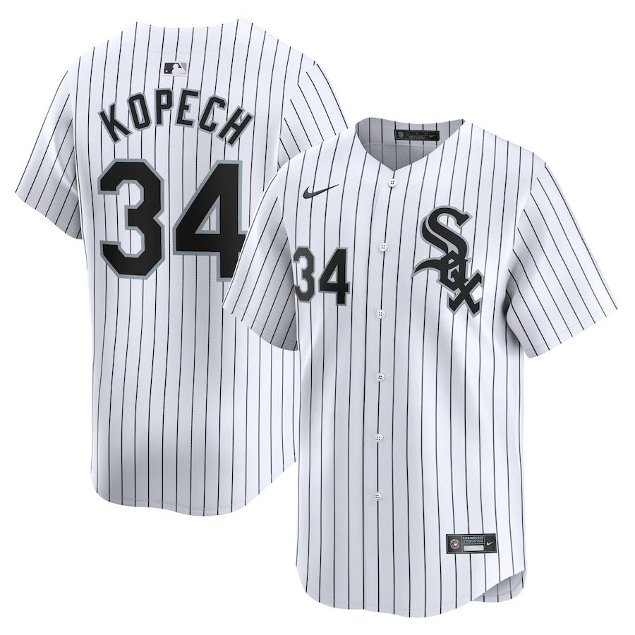 Men Chicago White Sox #34 Michael Kopech Nike White Home Limited Player MLB Jersey->chicago white sox->MLB Jersey